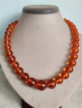 Vintage Genuine Soviet Baltic Butterscotch Amber Necklace